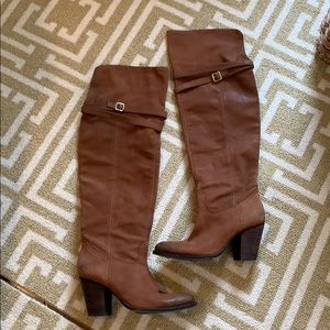 Vince Camuto over the knee brown boots size 7